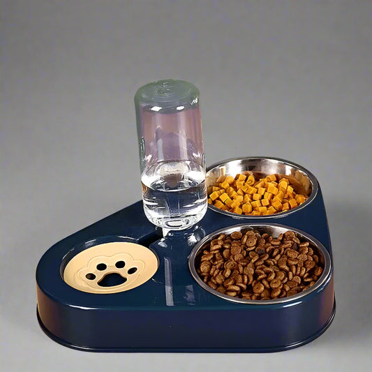 3-in-1 Pet Bowl with Automatic Water Dispenser
