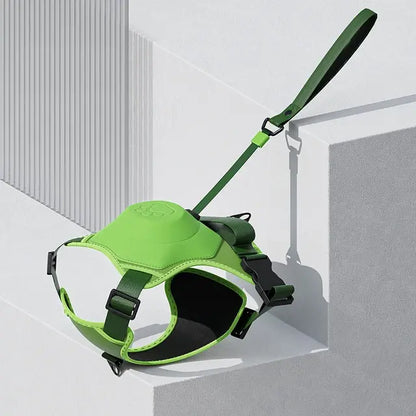Retractable Leash with No-Pull Chest Harness