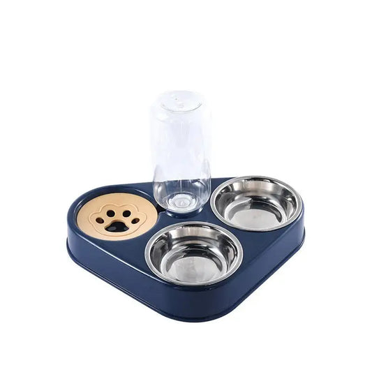 3-in-1 Pet Bowl with Automatic Water Dispenser
